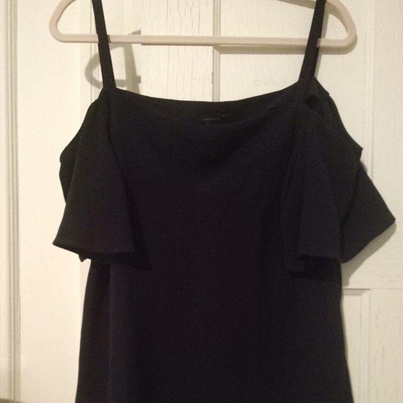 Ann Taylor Tops - Ann Taylor Navy Cold Shoulder Top